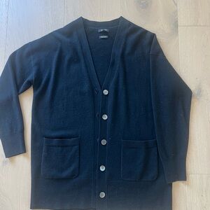 Massimo Dutti Black wool cashmere Cardigan Sweater Women’s Size small